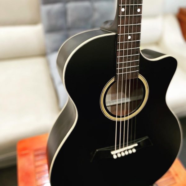 Guitar Acoustic màu đen thùng khuyết SG-HD-B014