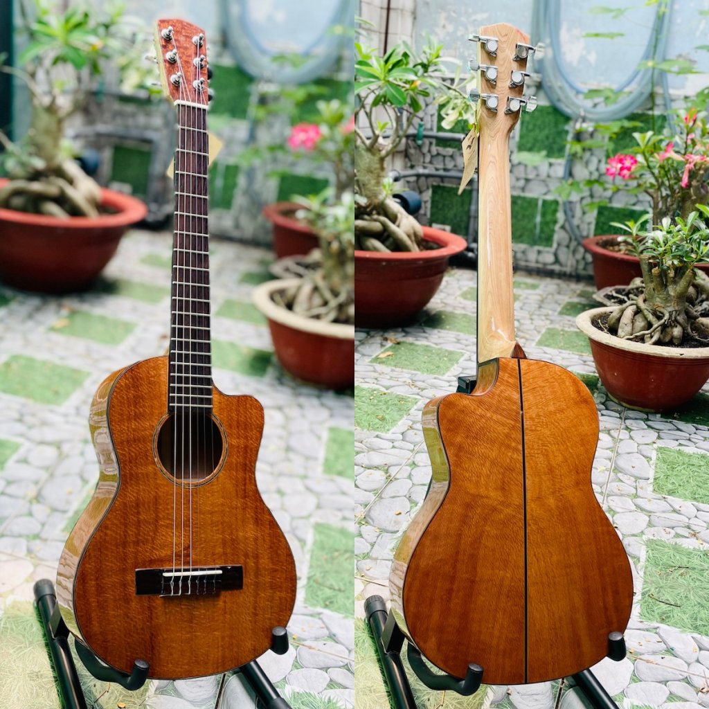 Guitarlele cao cấp gỗ Sồi (Oak) thùng khuyết S-30c